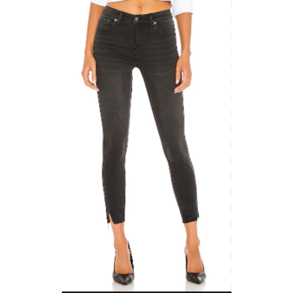 PISTOLA NWT Audrey Mid Rise Skinny Ankle Washed Black Denim‎ Jeans Drama Queen